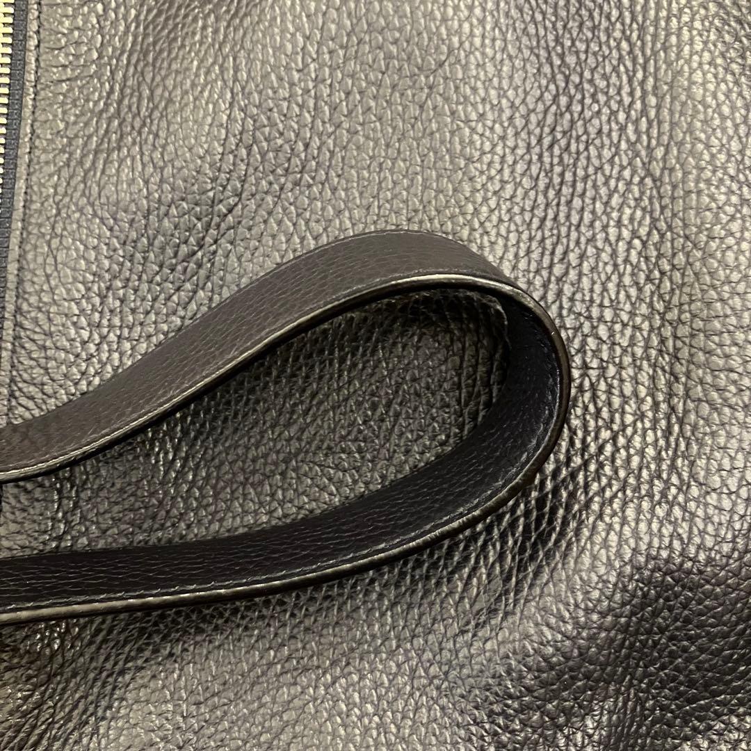 JIL SANDER レザー ショルダーバッグ 濃紺