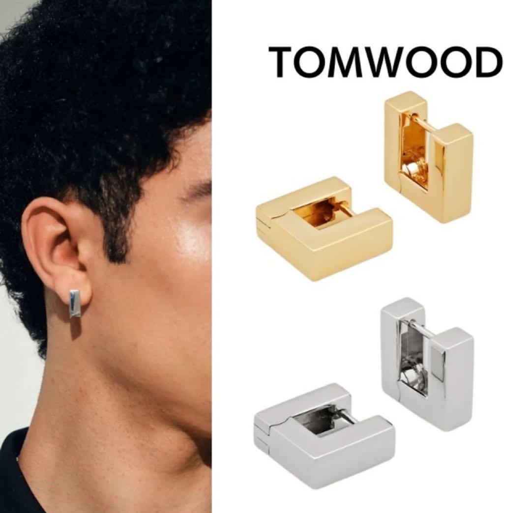 【最終値下】TomWoodトムウッド スクエアフープススモールピアス ゴールド