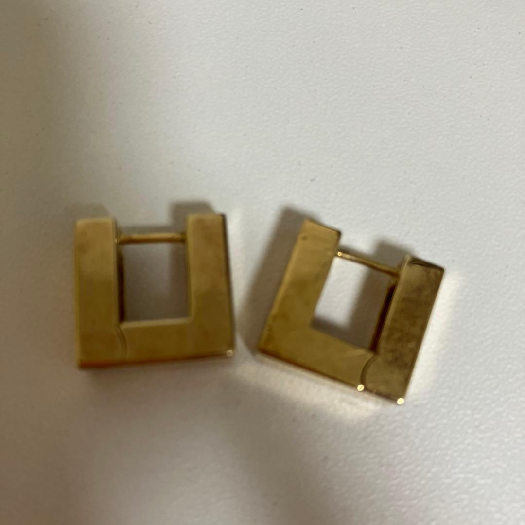 【最終値下】TomWoodトムウッド スクエアフープススモールピアス ゴールド