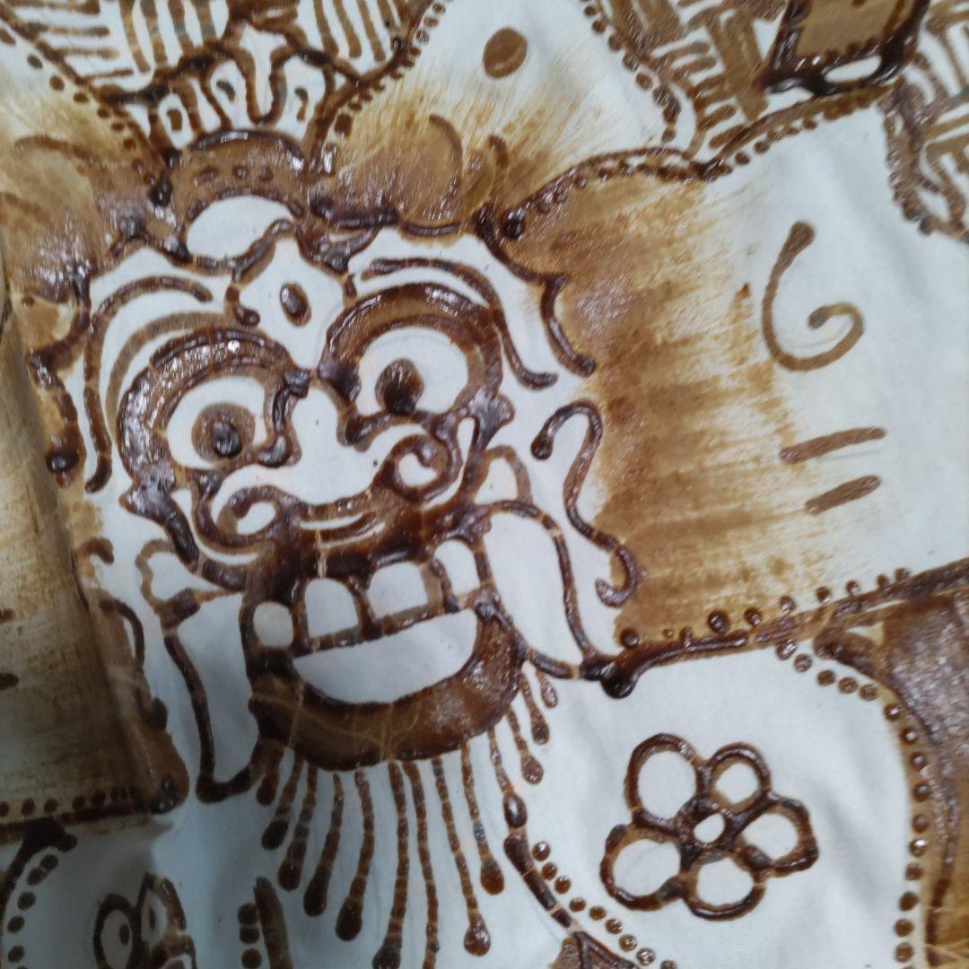 《バリ島、手描蝋纈ア―ト画生地》（未使用）タペストリー、インテリア1734