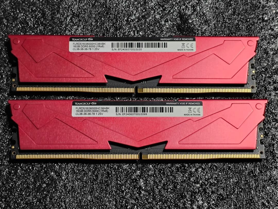 TEAM DDR5-6000 PC5-48000 16GB 2枚組 CL38