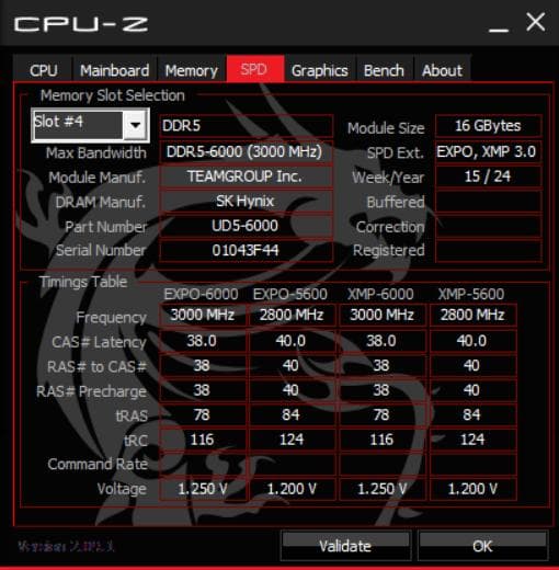 TEAM DDR5-6000 PC5-48000 16GB 2枚組 CL38