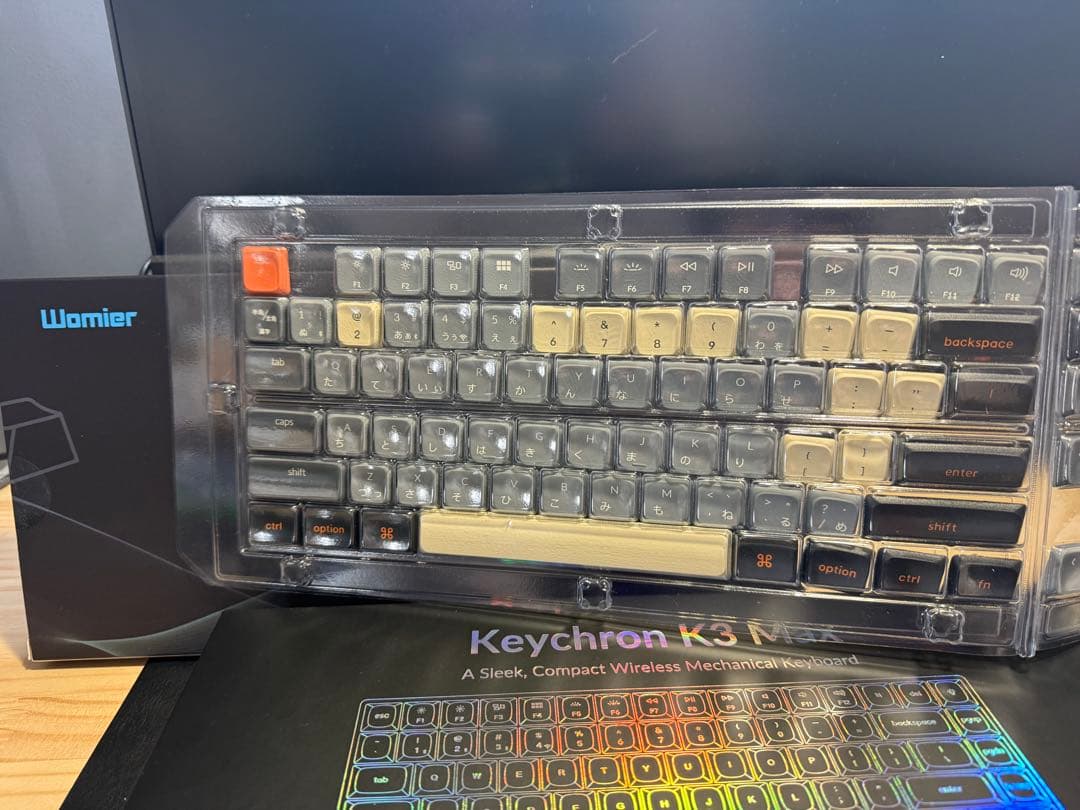 keychron k3 max 日本語・JIS 茶軸→静音赤軸 キーキャップ変更