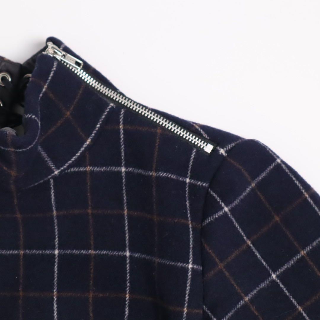 sacai サカイ ドッキング レースアップ ブラウス ウール セーター