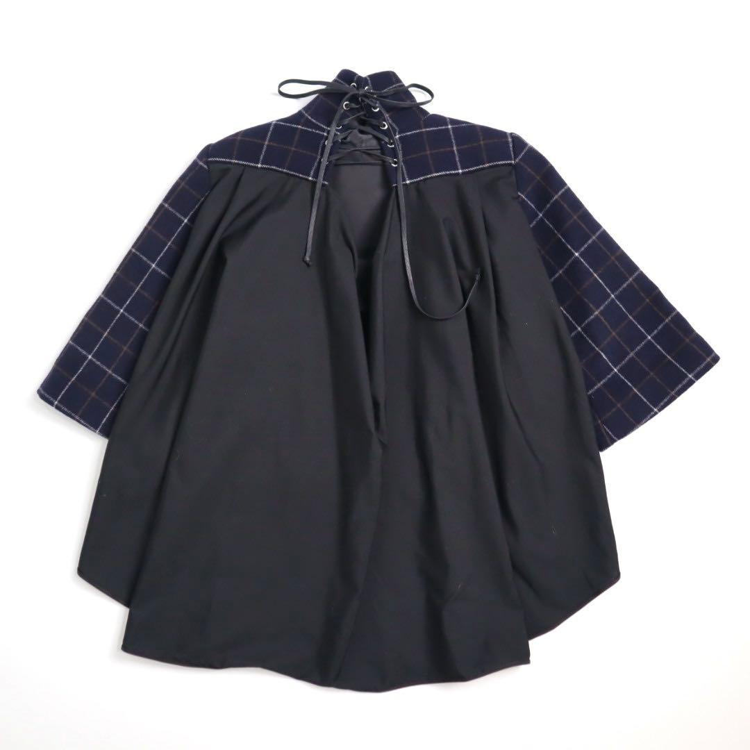 sacai サカイ ドッキング レースアップ ブラウス ウール セーター