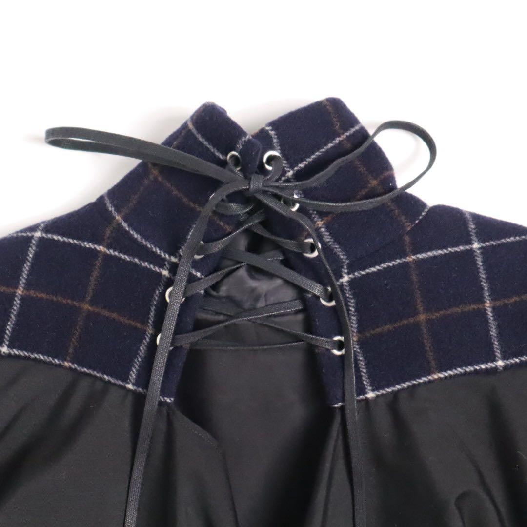 sacai サカイ ドッキング レースアップ ブラウス ウール セーター