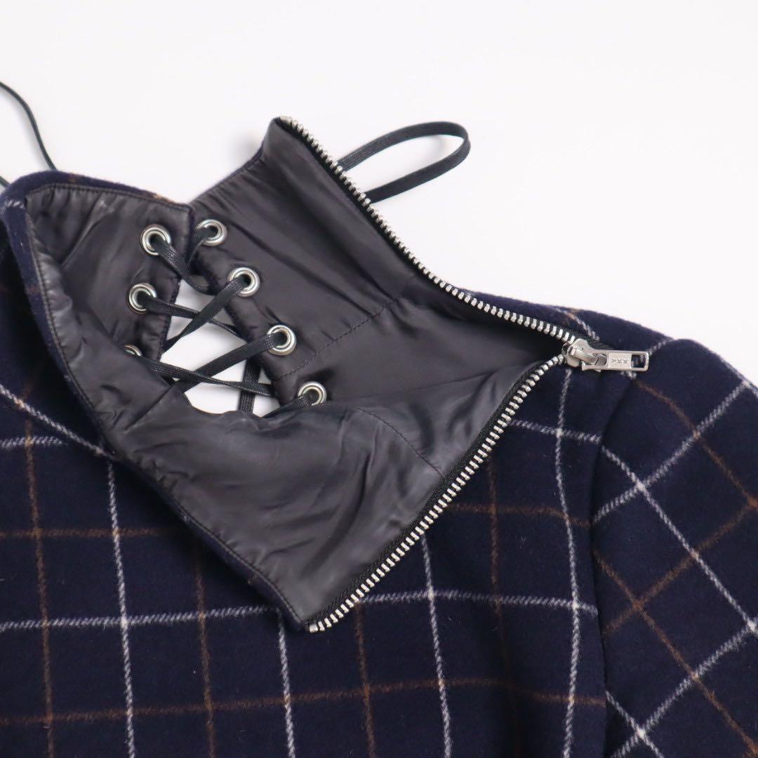 sacai サカイ ドッキング レースアップ ブラウス ウール セーター