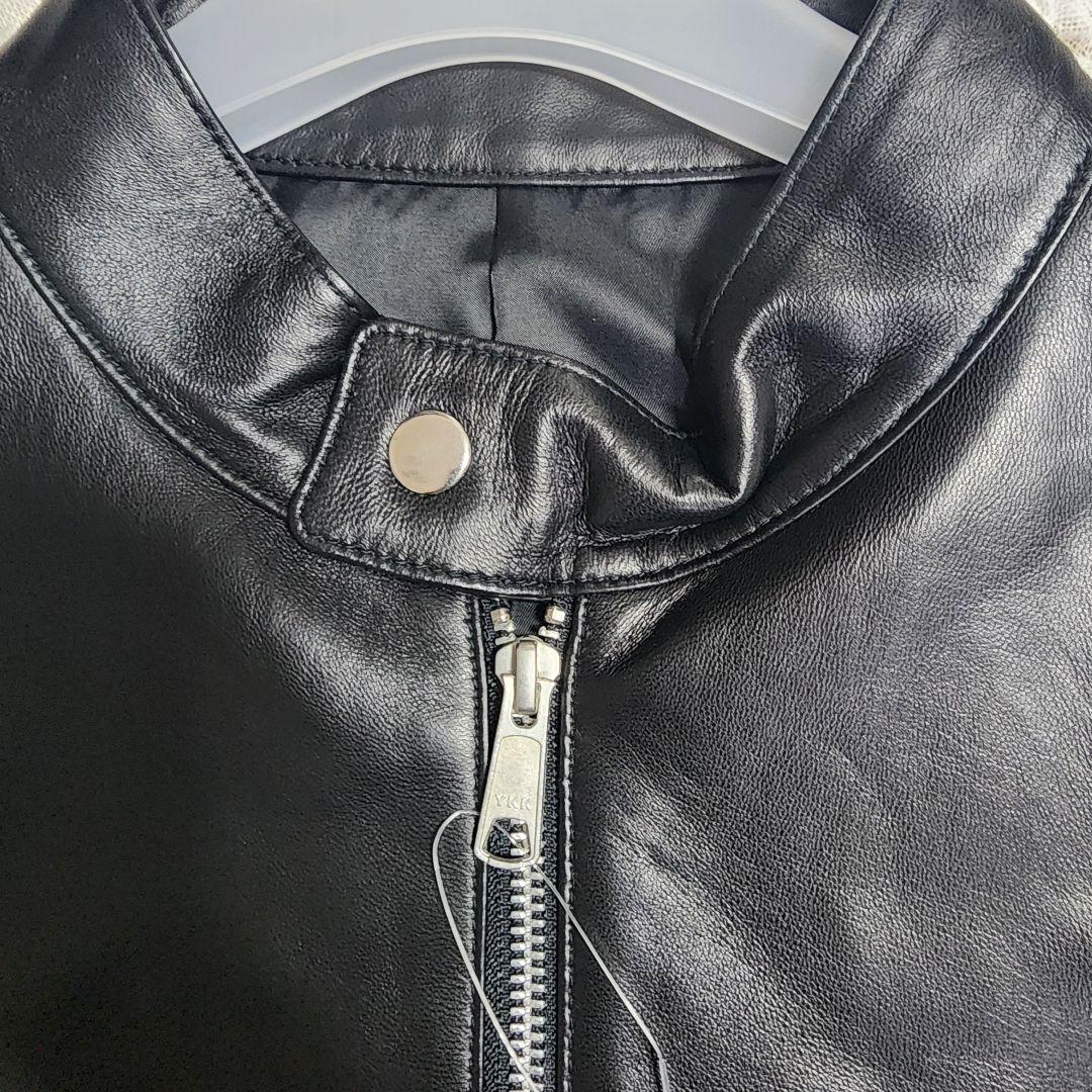 りんご新品未使用 ポッシュアロマ シングルライダース レザージャケットXL