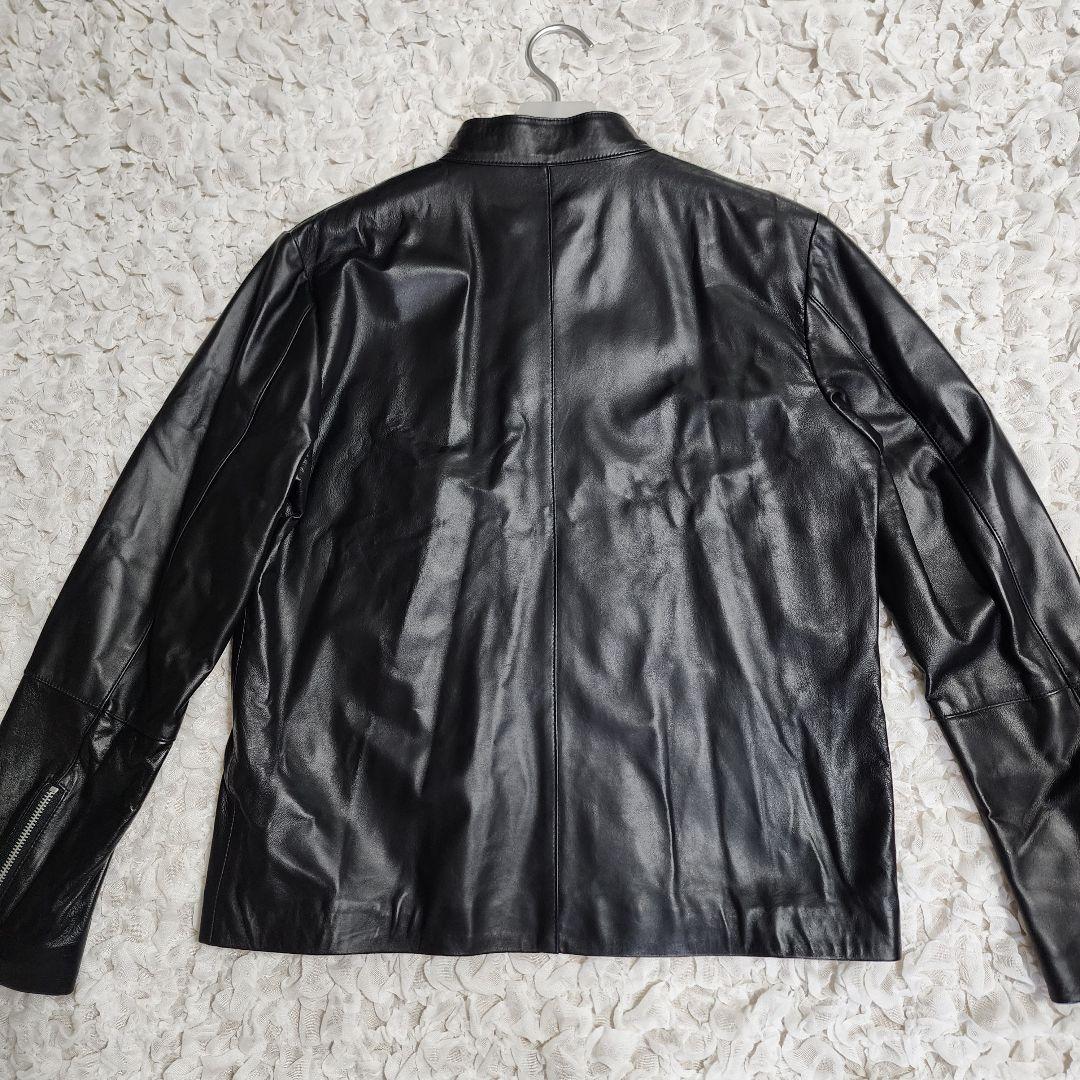 りんご新品未使用 ポッシュアロマ シングルライダース レザージャケットXL