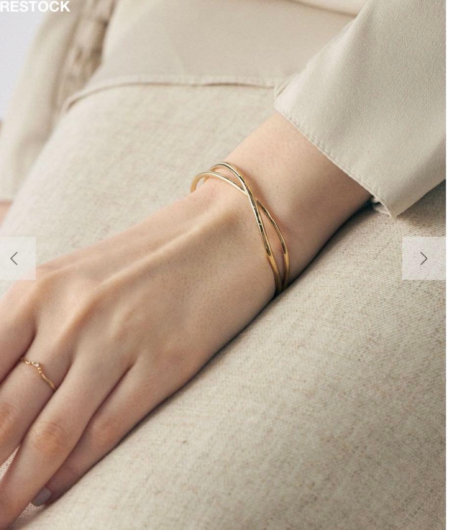 ete エテ　ゴールド クロス バングル　シルバー925