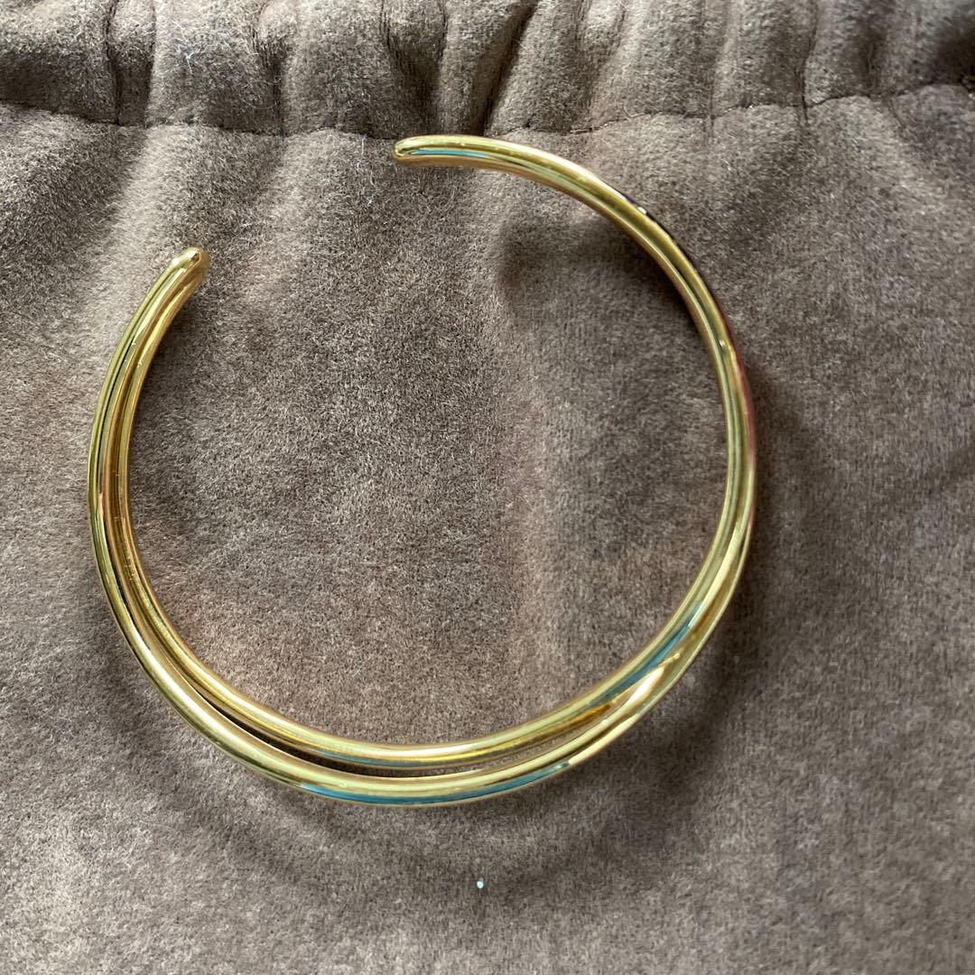 ete エテ　ゴールド クロス バングル　シルバー925