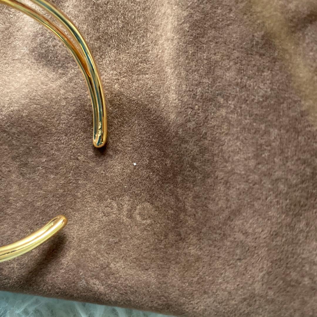 ete エテ　ゴールド クロス バングル　シルバー925