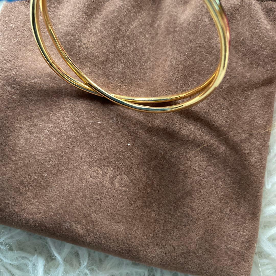 ete エテ　ゴールド クロス バングル　シルバー925