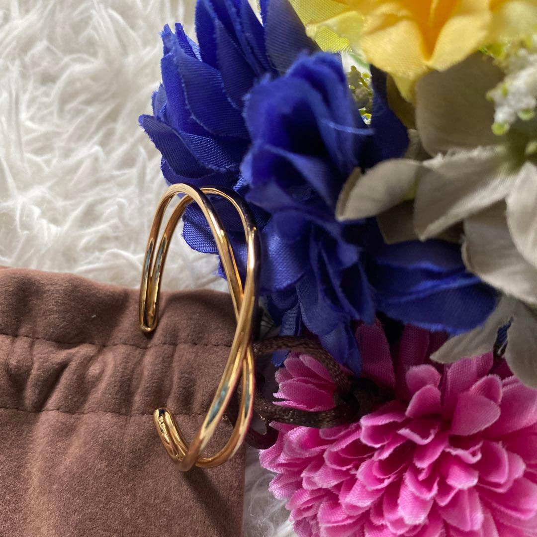 ete エテ　ゴールド クロス バングル　シルバー925