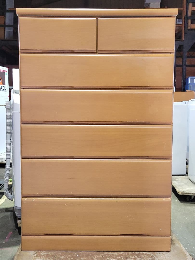 NITORI ニトリ 8段 ハイチェスト ペルレ80 LBR ナチュラルカラー