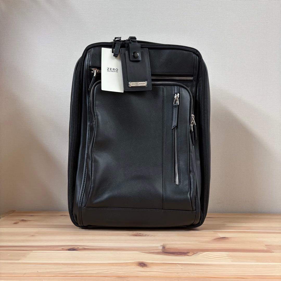 新品　ZERO HALLIBURTON レザー素材　バックパック リュックサック