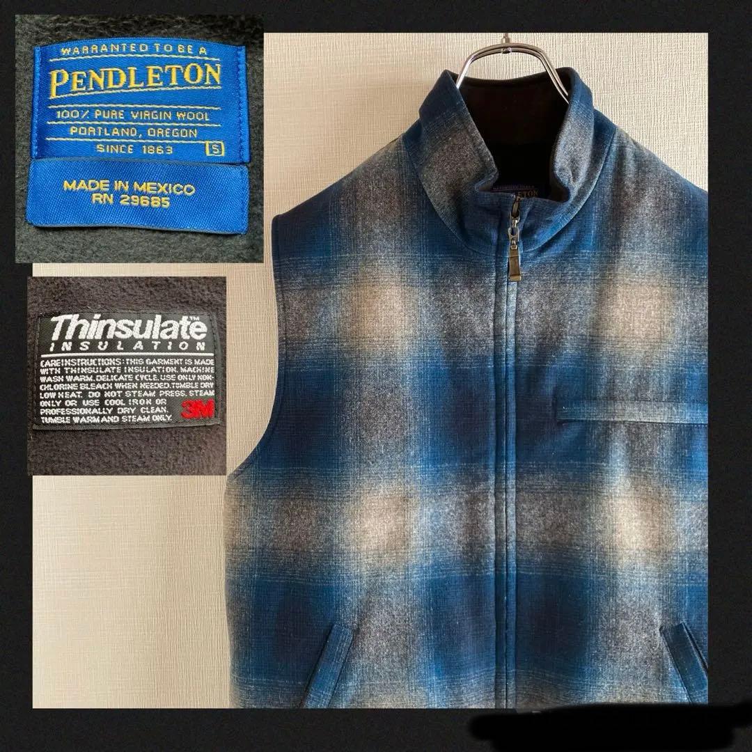 希少　好配色　PENDLETON ペンドルトン　ウールベスト　オンブレ　中綿