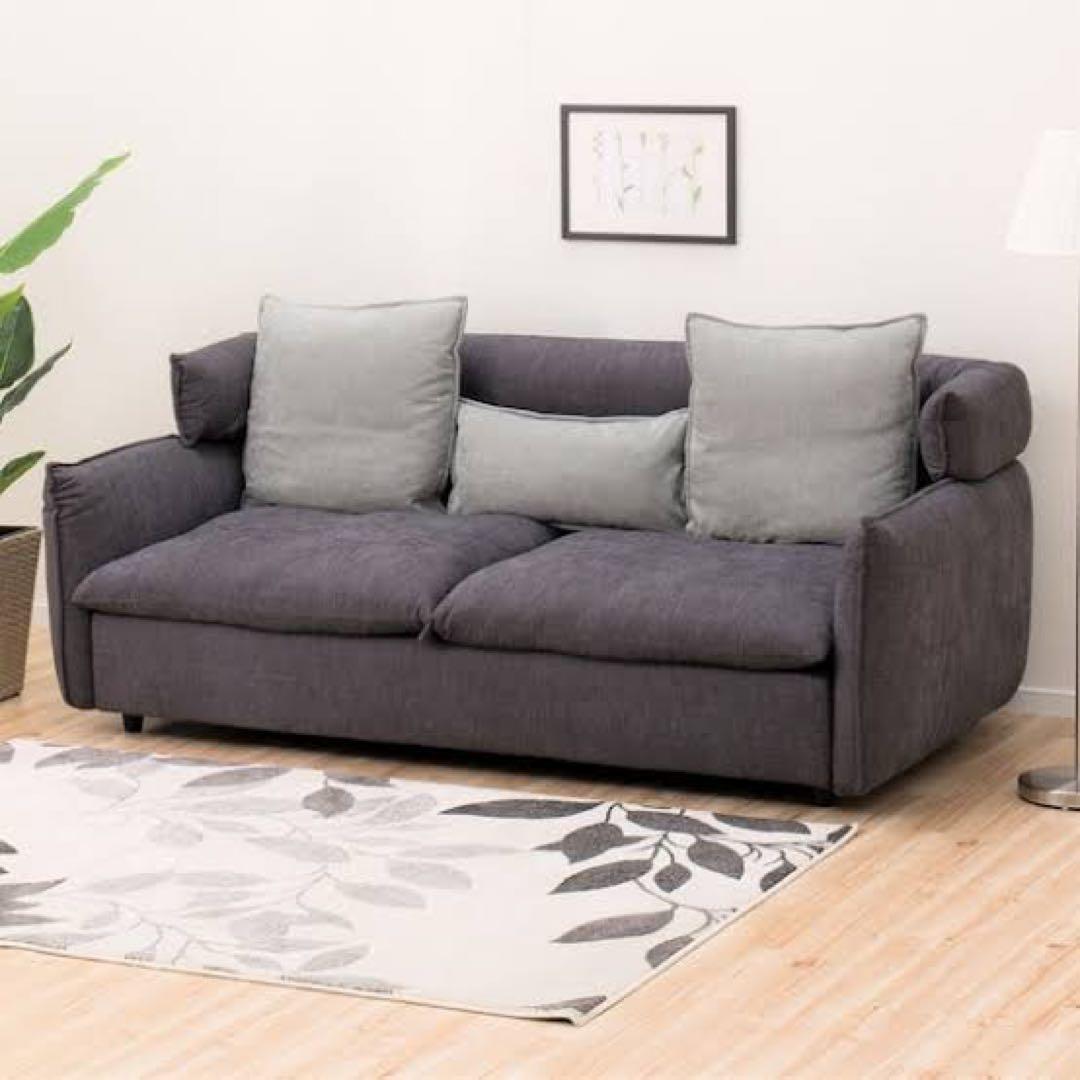 ニトリ ソフティーナ 3人掛けソファ【クッションなし】