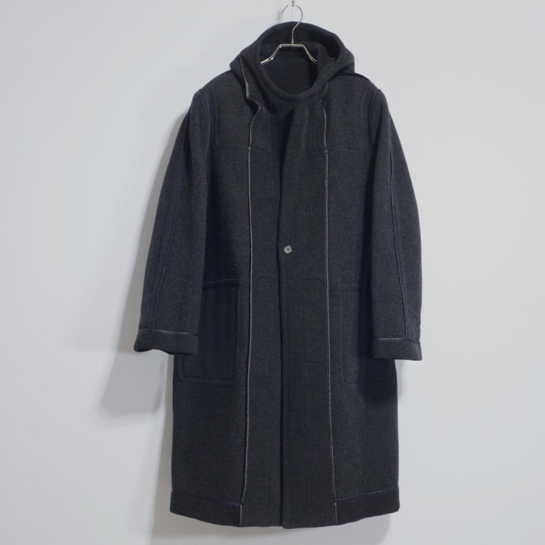 超極上品 チベット社 ムーアブルックカットパイル ダッフルコート Hグレー 36