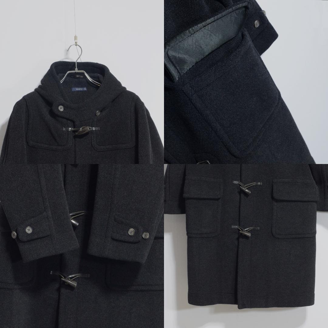 超極上品 チベット社 ムーアブルックカットパイル ダッフルコート Hグレー 36