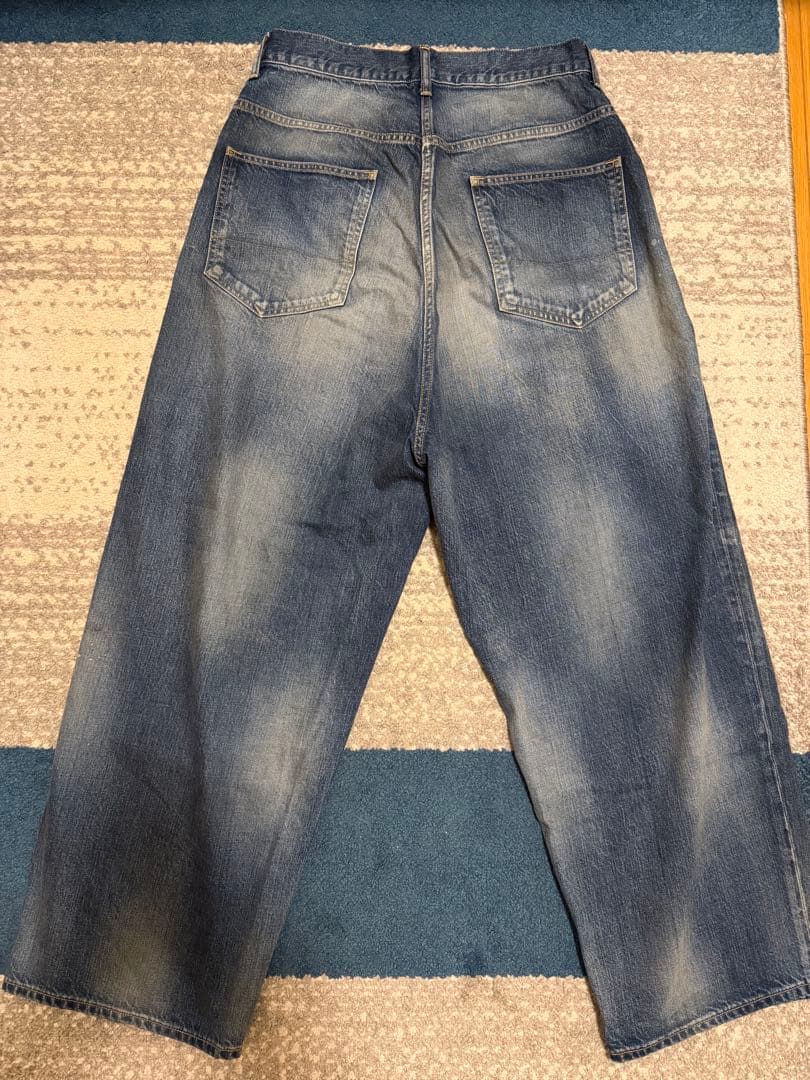 パンツ ancellm AGING WIDE 5P DENIM PANTS