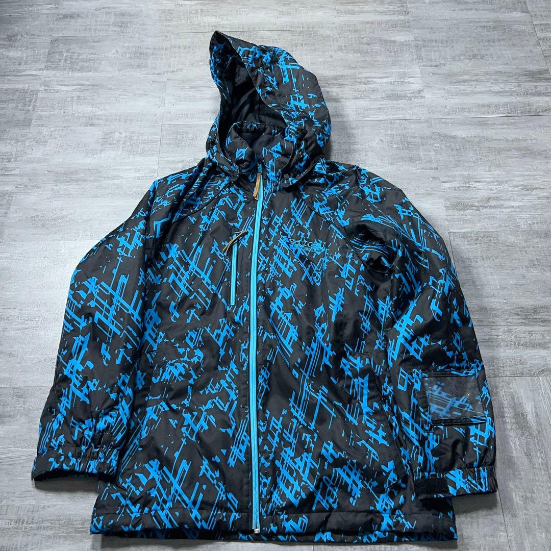 お買い得★ オンヨネ スキーウェア メンズL スノーボードウェア 人気の黒 総柄