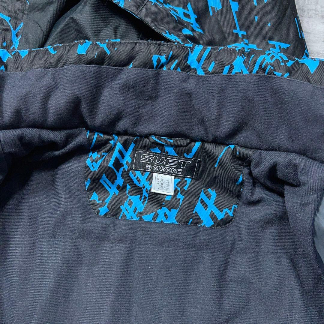 お買い得★ オンヨネ スキーウェア メンズL スノーボードウェア 人気の黒 総柄