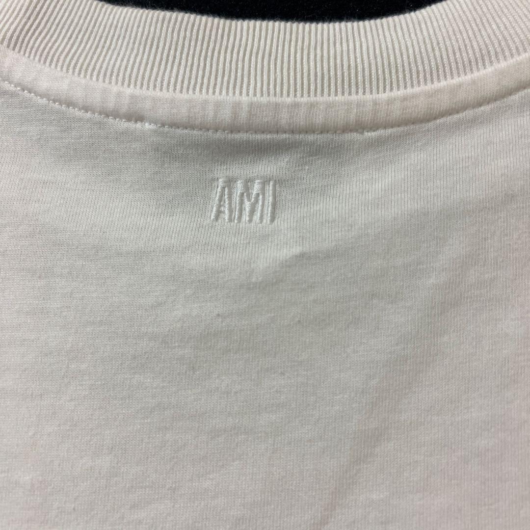 ami ハート刺繍 ホワイトTシャツ