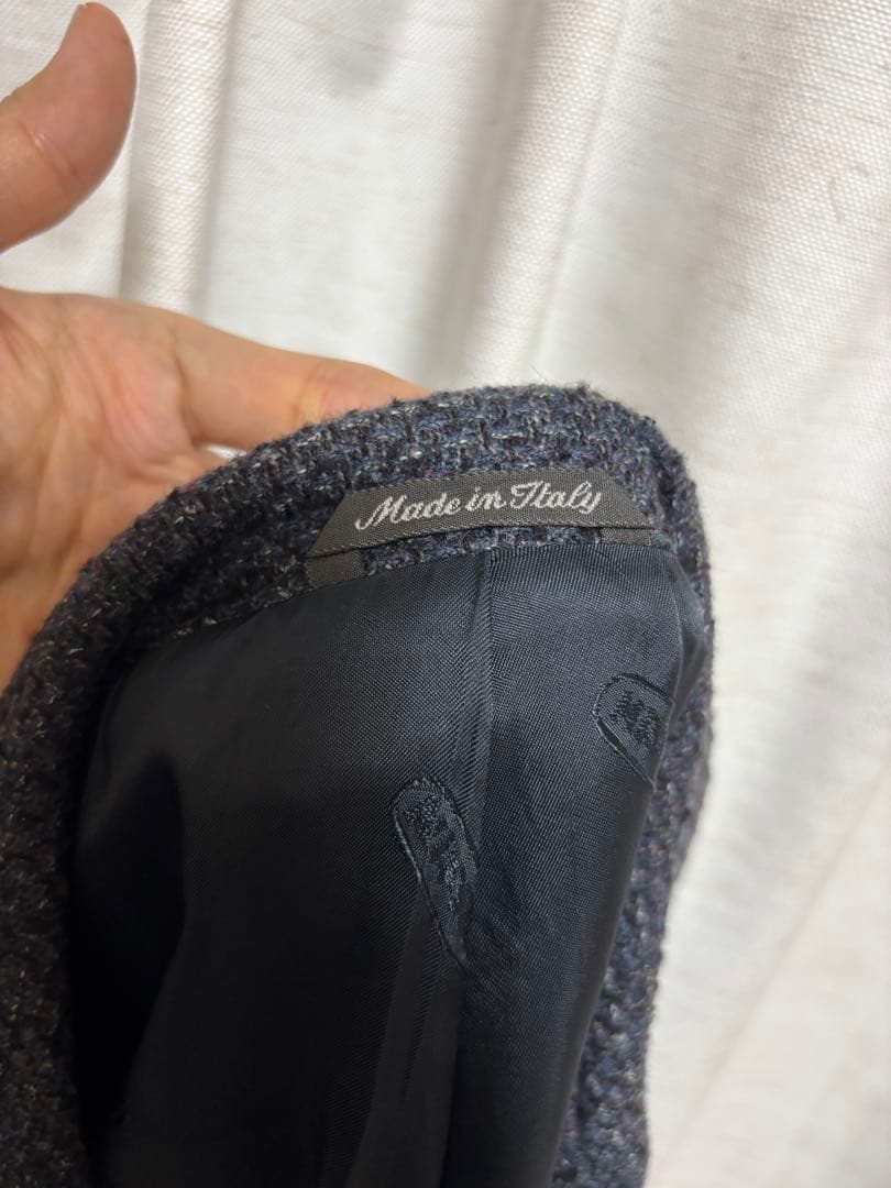 MISSONI UOMO ネイビーネップ　テーラードジャケット