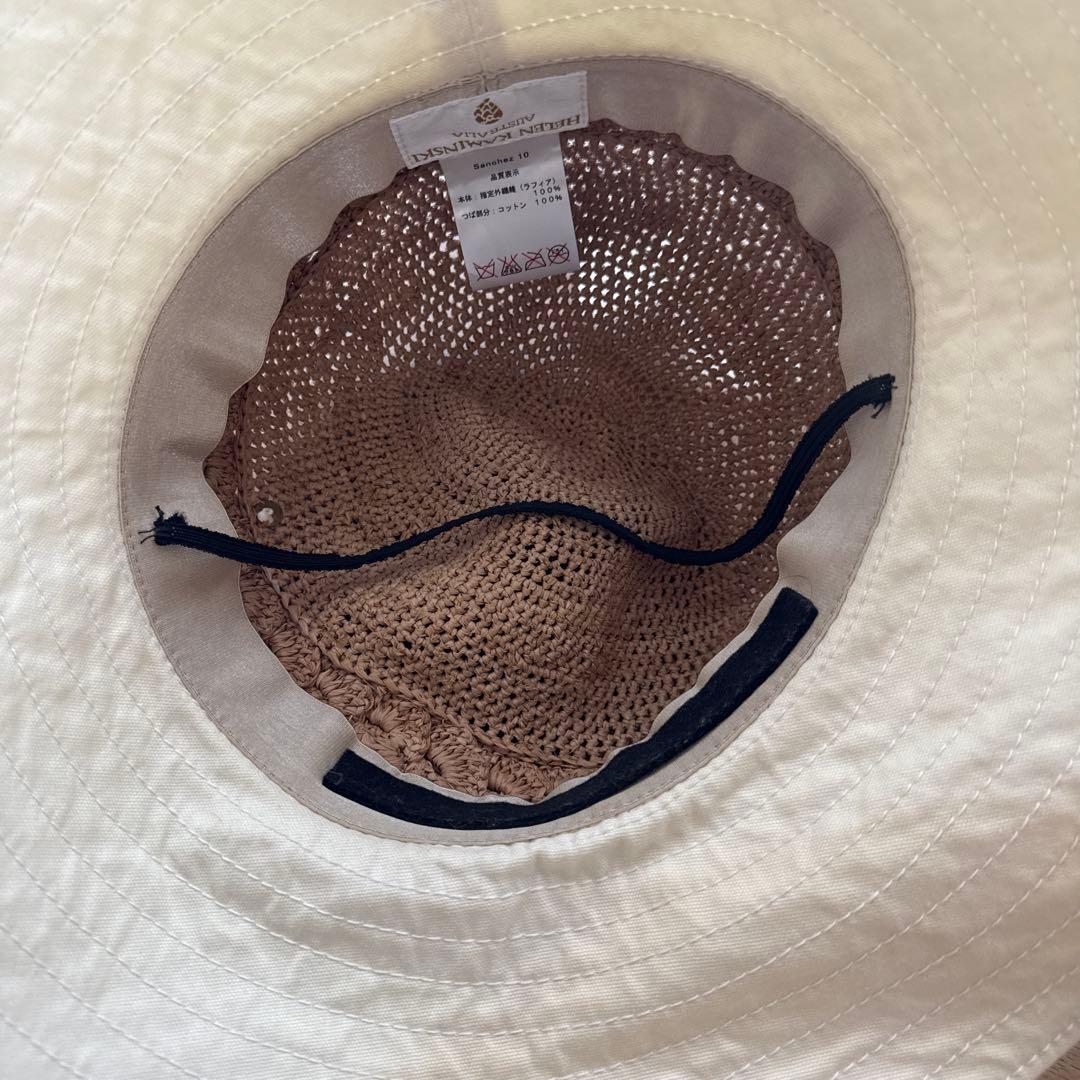 Helen Kaminski 麦わら帽子 ベージュ/ブラウン 70cm