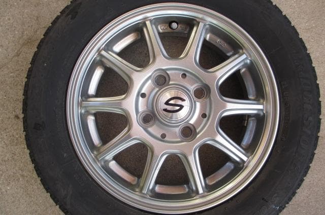 社外 13インチ アルミ ホイール PCD100 4穴 4本 155/65R13