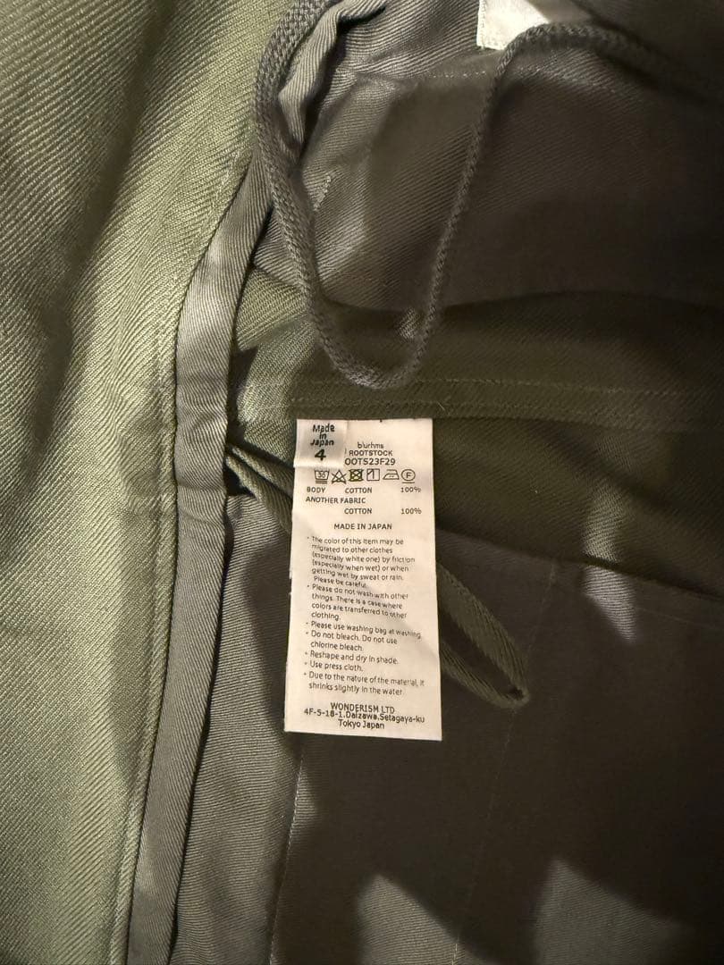 パンツ bluhms ROOTSTOCK cotton serge 47 pants 4