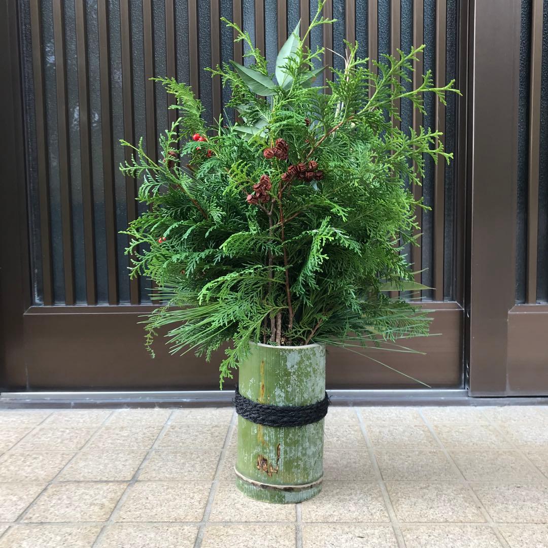 みゅみゅ さま リクエスト品　門松　お正月　竹　青竹　藁付き門松とお正月セット