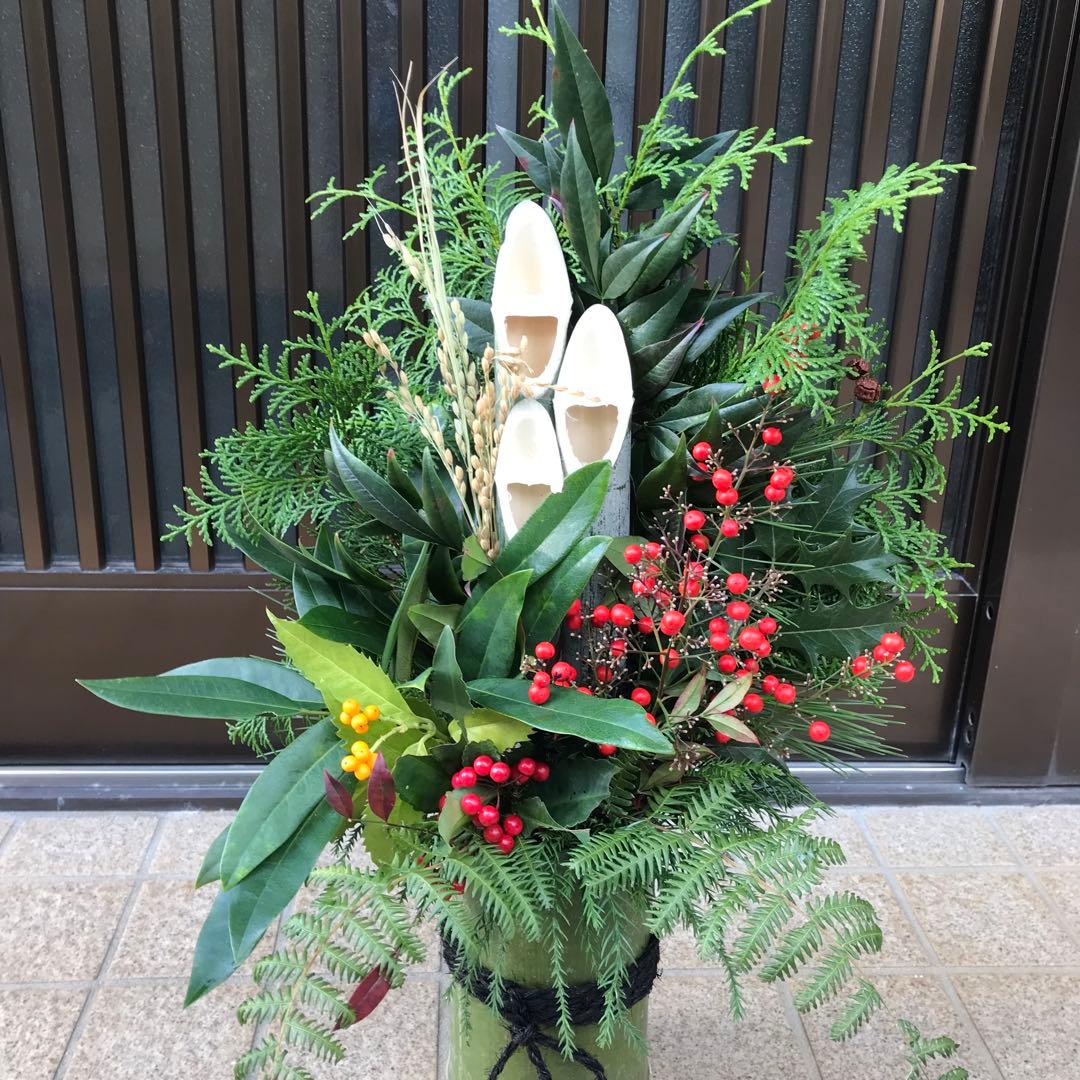 みゅみゅ さま リクエスト品　門松　お正月　竹　青竹　藁付き門松とお正月セット