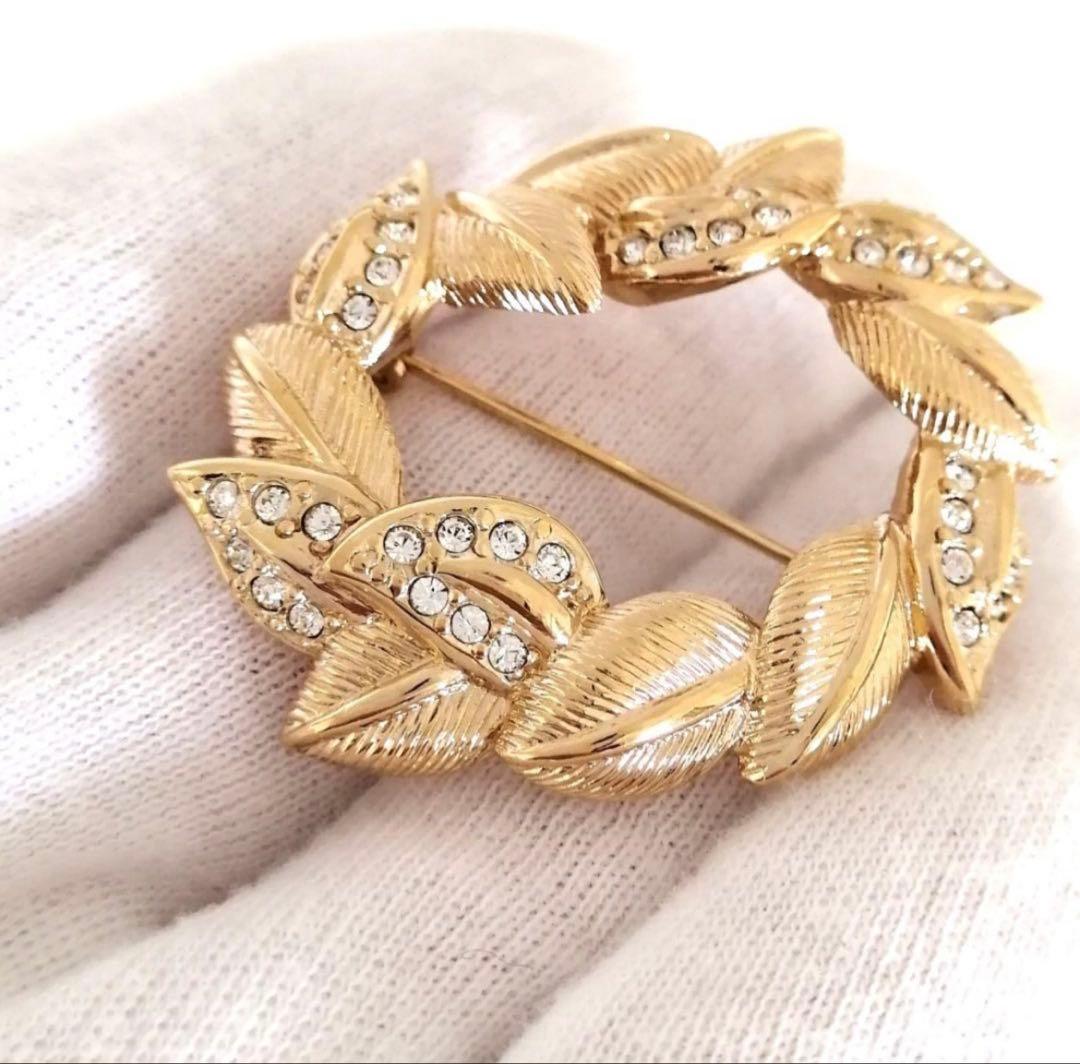 【✨極美品✨】Dior 葉モチーフ ゴールドブローチ 最終値下げ