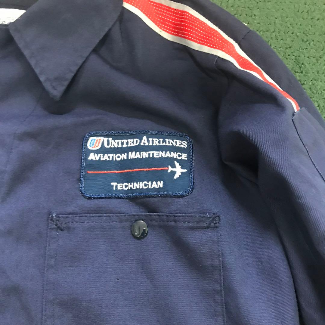 希少　ユナイテッド航空　整備士　メカニック　つなぎ　オーバーオール　年代物