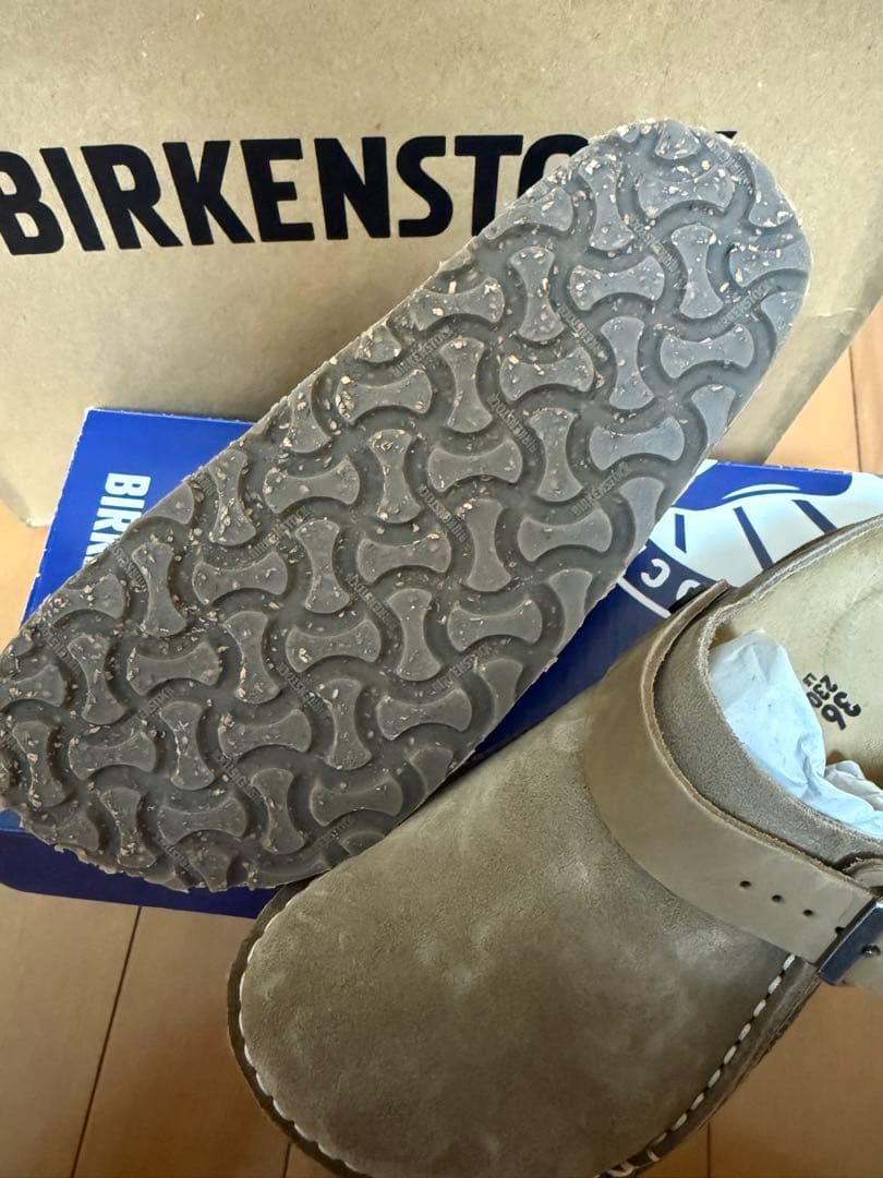 BIRKENSTOCK スエード クロッグサンダル ブラウン