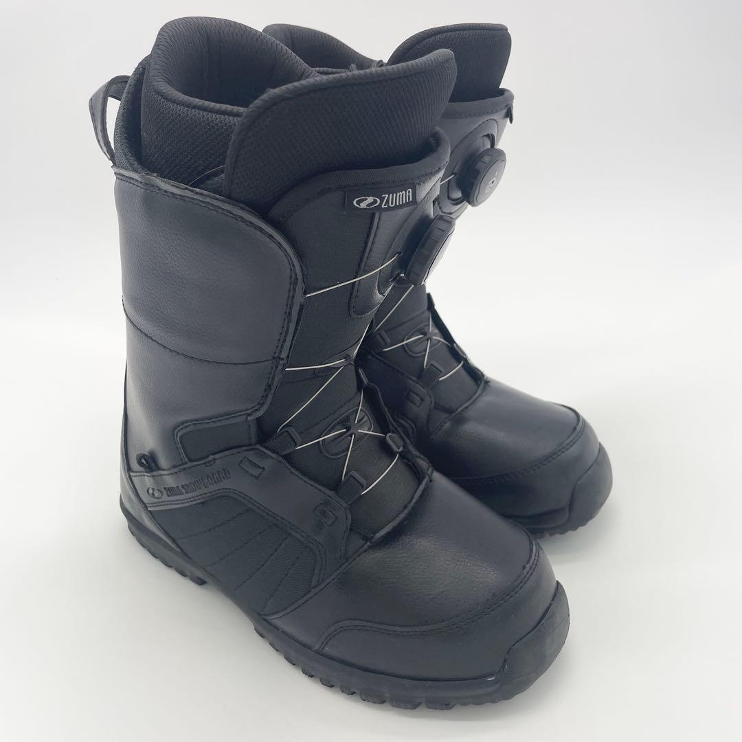 美品ZUMA スノーボードブーツ 24.5cm ブラック アウトドア