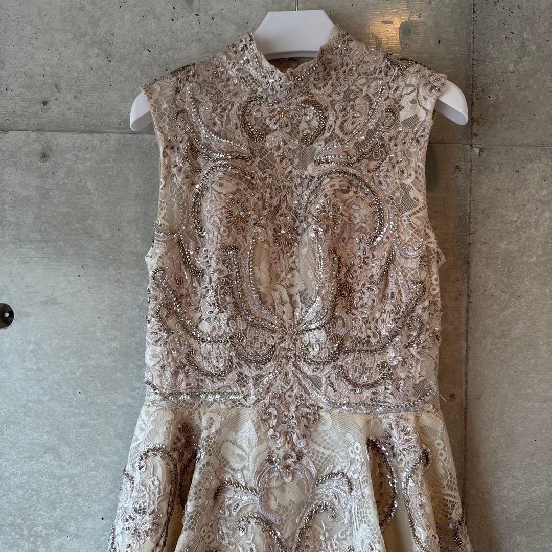 ハイネックノースリーブ ビジュードレス★150㎝