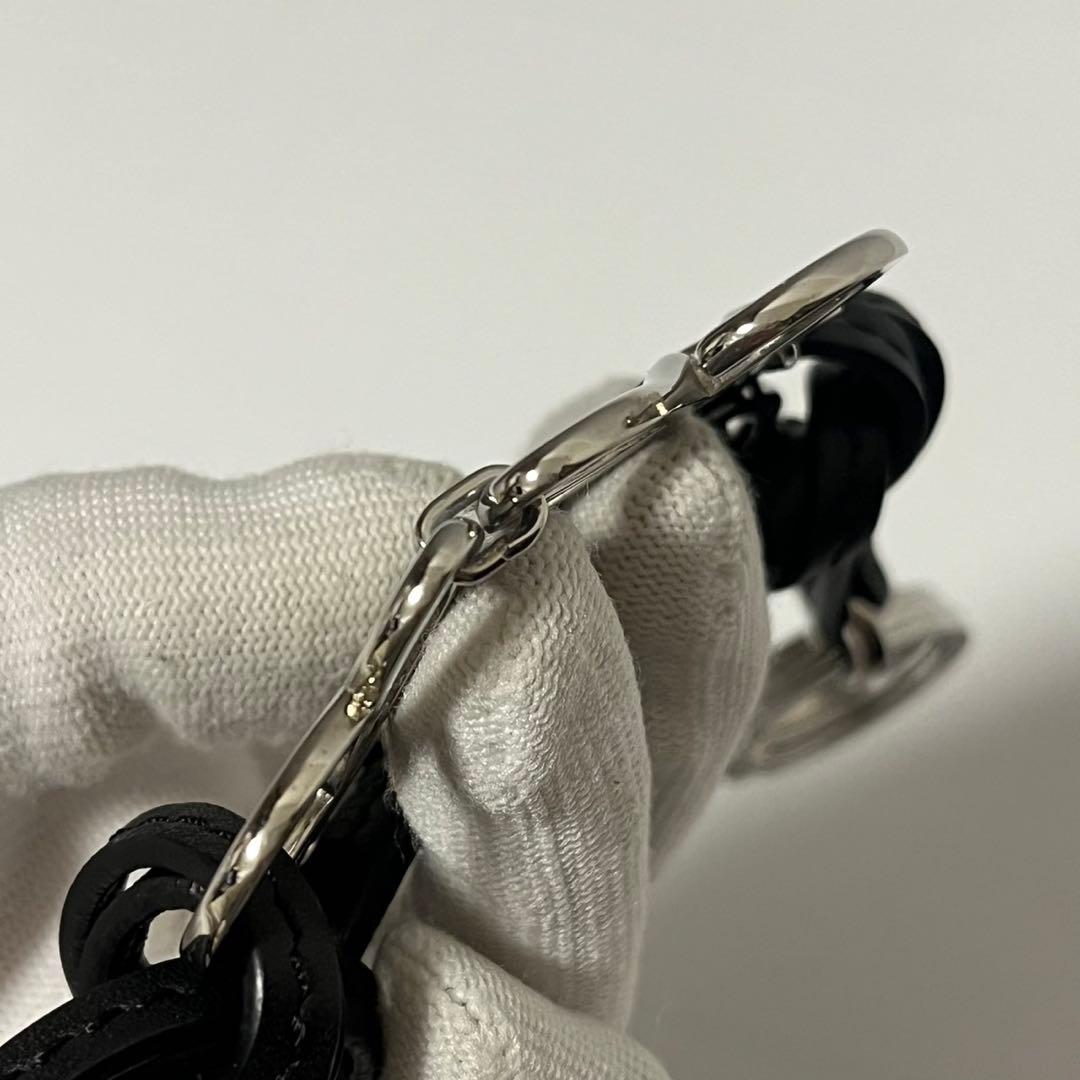 ✨未使用級✨　LOEWE チャーム　キーホルダー　アナグラム　レザー　　黒