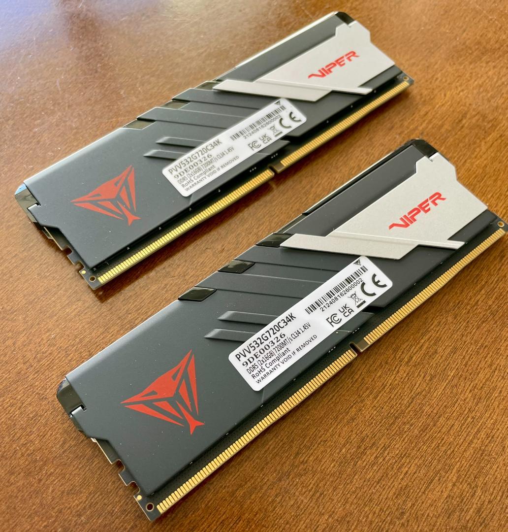 中古 Viper Venom DDR5 32GB(16GBx2) 7200 高速