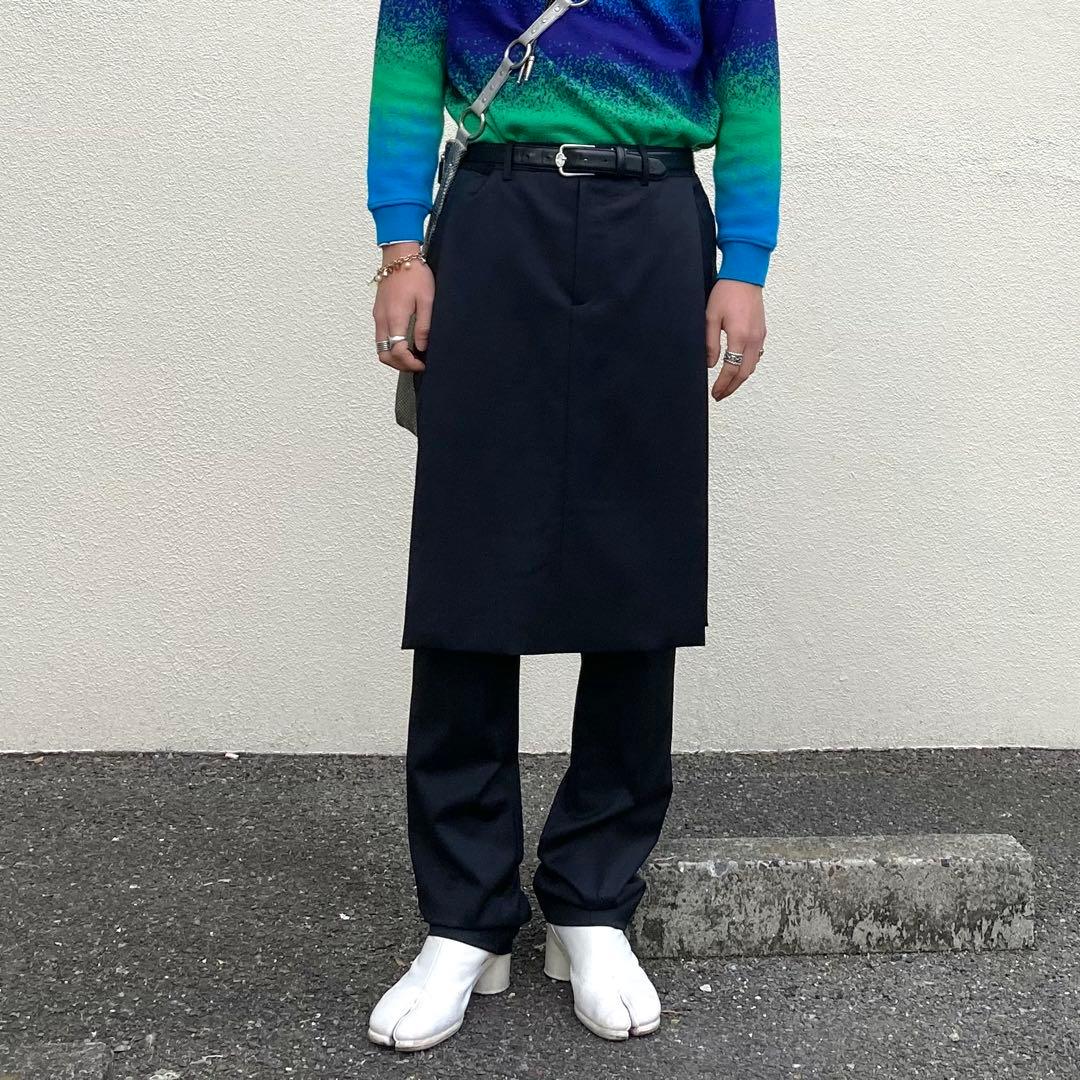 13SS “GIVENCHY” Wool Layered Trousers