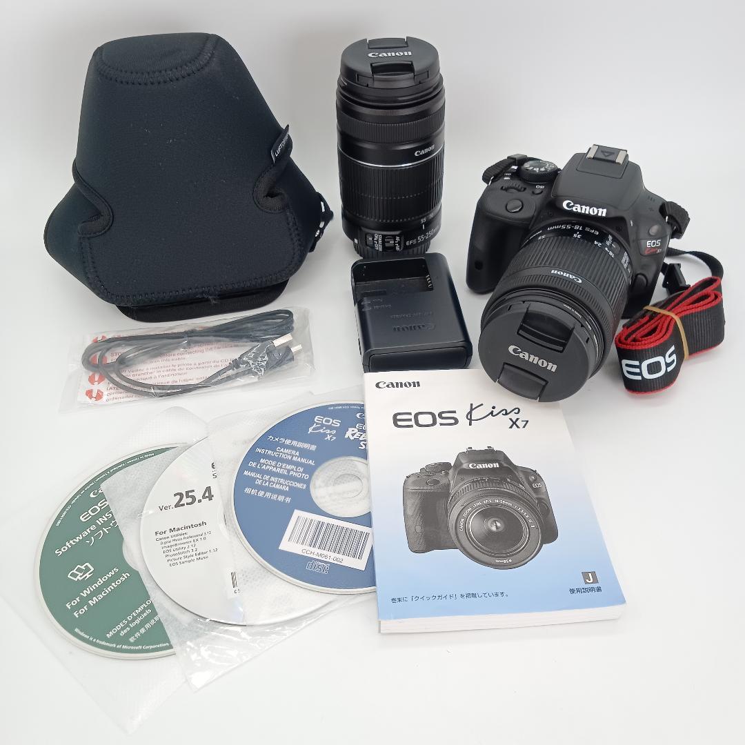 Canon EOS Kiss X7 付属品有 レンズ バッテリー 充電器