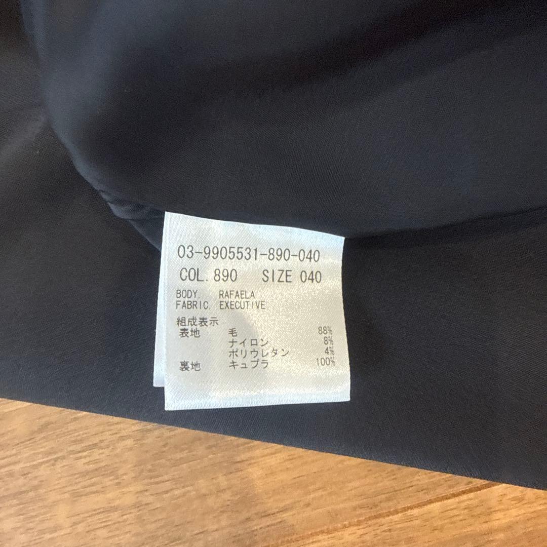 theory luxe ブラック 半袖 ひざ丈ワンピース