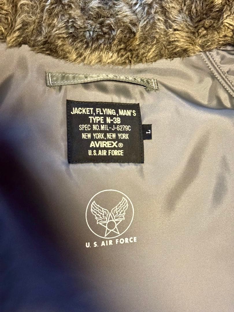 【美品】AVIREX VINTAGE N-3B セージグリーン L