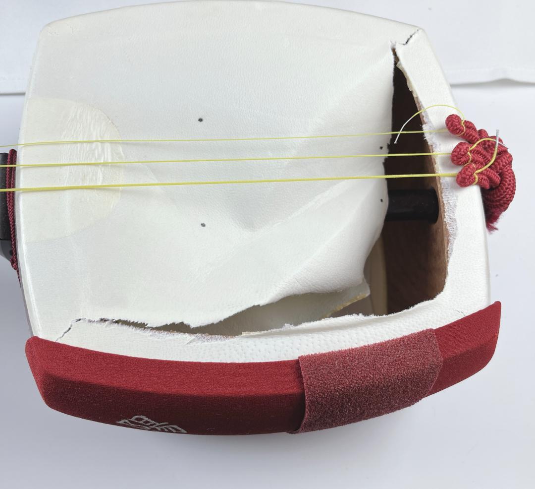 美品☘️ 三味線　紅木　トチ入り　中棹　約2.6cm　東さわり　ハードケース付