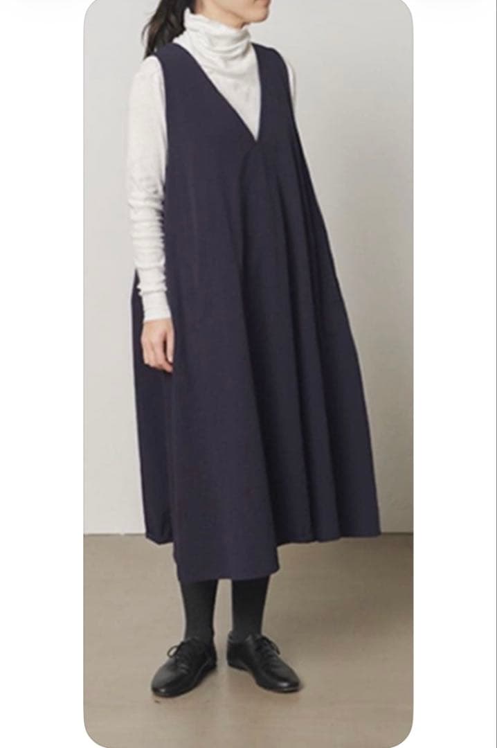 HAUハウONE PIECE tidy ワンピース　ネイビー