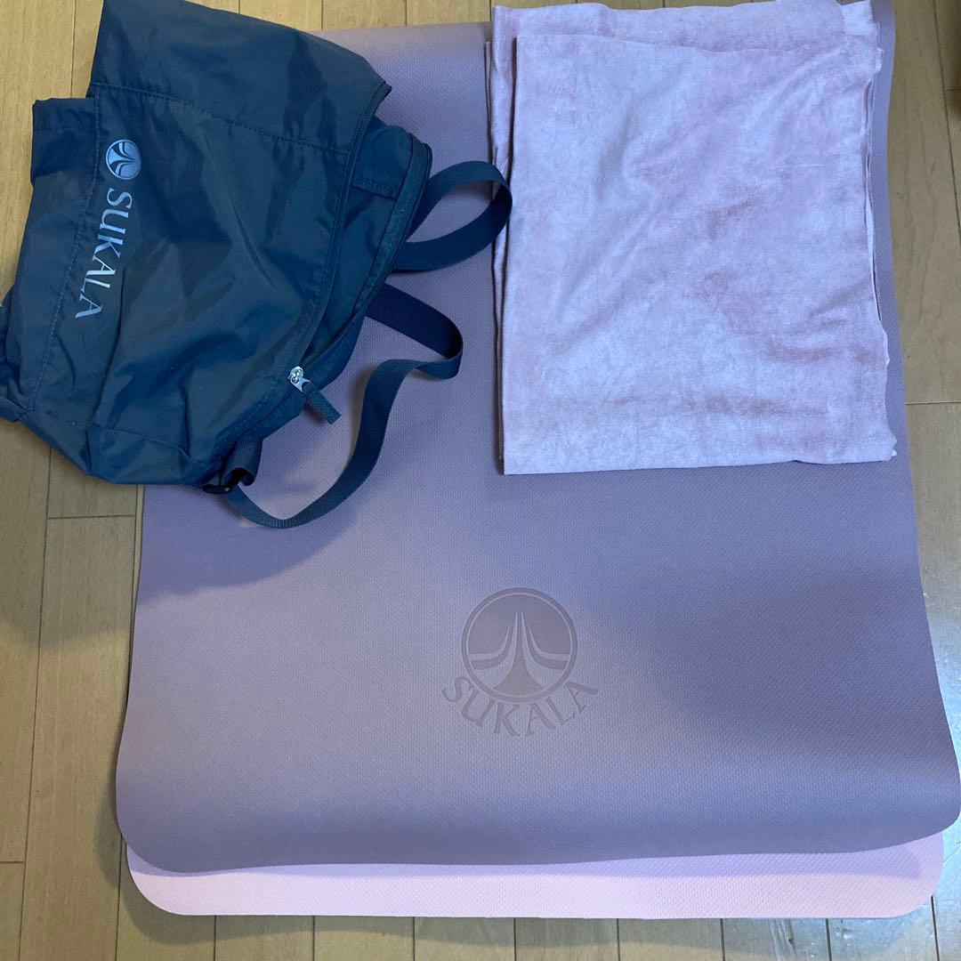 SUKALA ヨガマット ピンク ヨガラグ、マットケース付き