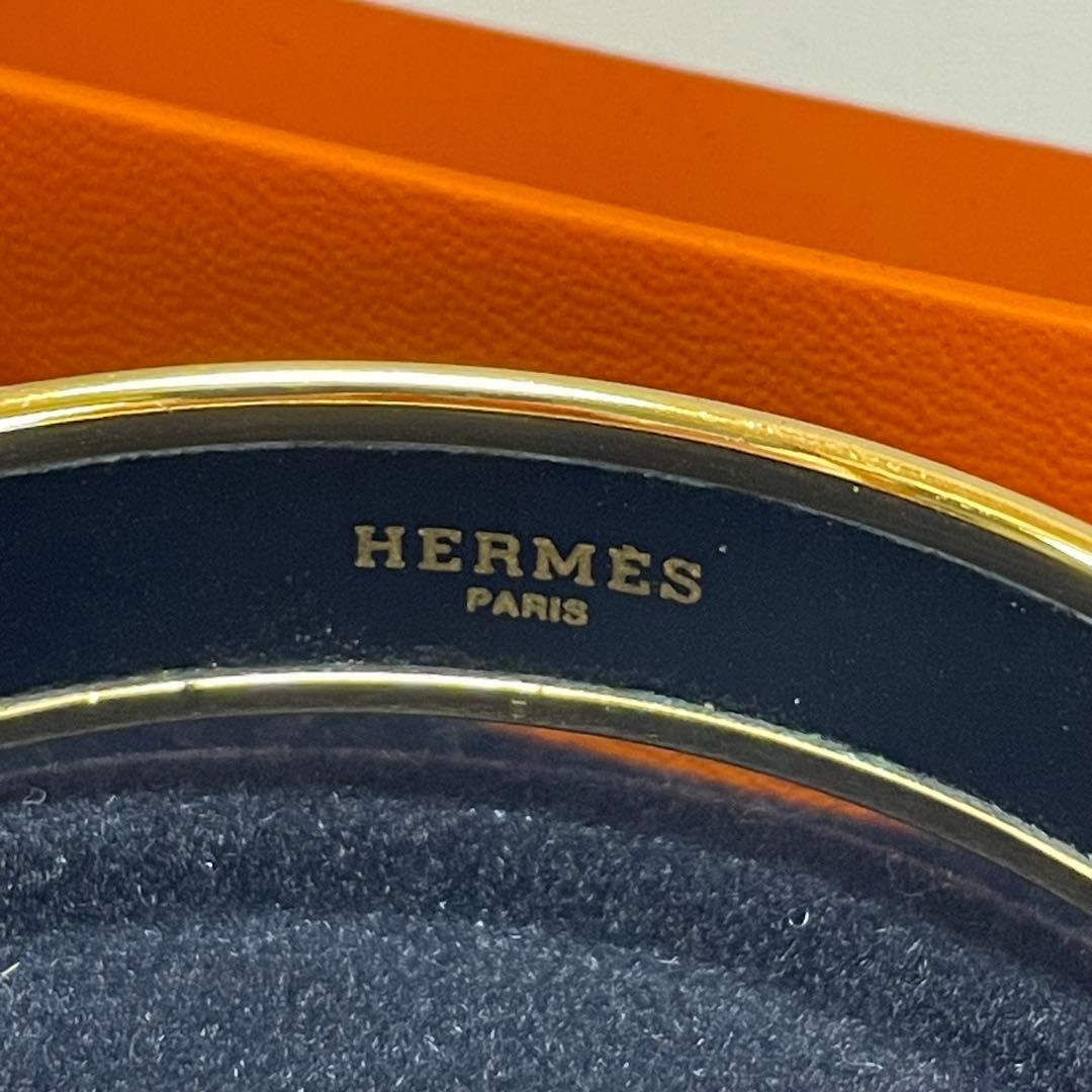 エルメス HERMES エマイユ バングル ブレスレット 七宝焼き ドラゴン
