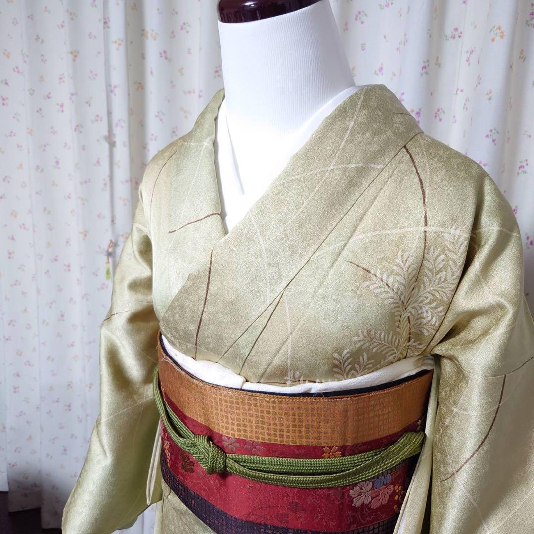 フ9977未使用近い　美品　袷　正絹　訪問着　フルセット